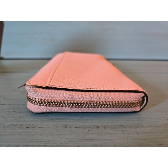 Kate Spade Pink Wallet Zipper, Women Leather Holds Cash Coins Credit Cards 7×3 - Picture 8 of 15